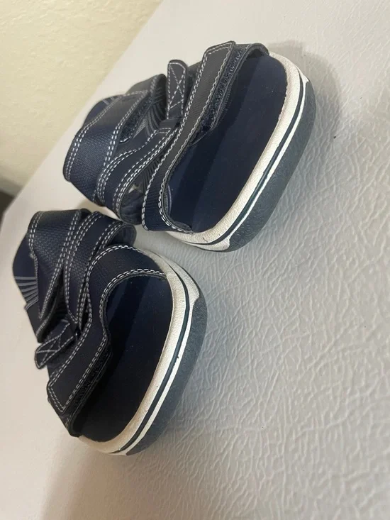 Clarks Cloudsteppers Cushion Soft Navy Slide In Sandals. Good Condition. Size 6M - Picture 7 of 14